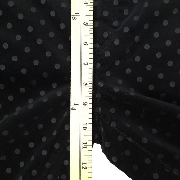 Loft Outlet Modern Skinny Black Velvet Gray Dot Jeans Womens Size 8 Pants NEW - Picture 4 of 14